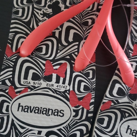 HAVAIANAS Minnie Disney Flip Flops Sz 9/10 NEW - Picture 3 of 4